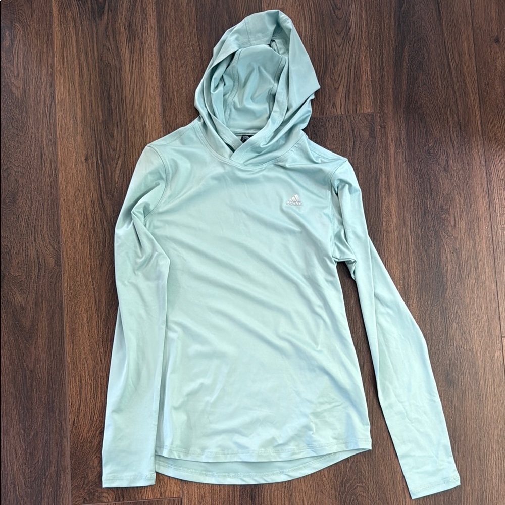 Adidas Goldf Long Sleeve Sun Shirt Mint Green Hoodie Summer Hiking